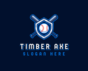 Baseball Bat Crest logo design