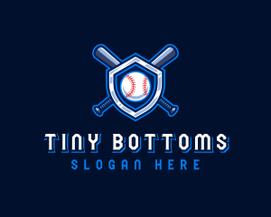 Baseball Bat Crest logo design