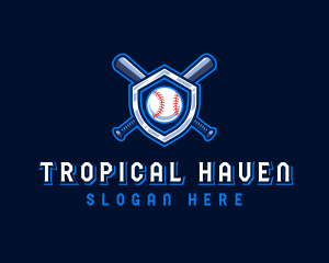 Baseball Bat Crest logo design