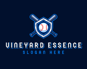 Baseball Bat Crest logo design