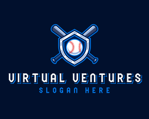 Baseball Bat Crest logo design