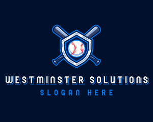 Baseball Bat Crest logo design