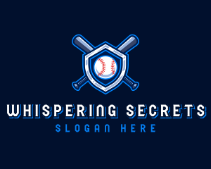 Baseball Bat Crest logo design