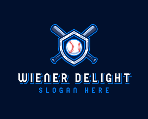 Baseball Bat Crest logo design