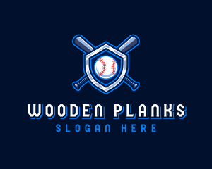 Baseball Bat Crest logo design