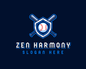 Baseball Bat Crest logo design