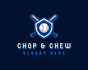 Baseball Bat Crest logo design