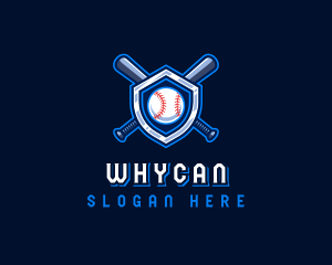 Catcher - Baseball Bat Crest logo design