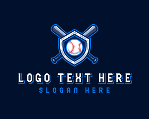 Baseball Bat Crest Logo