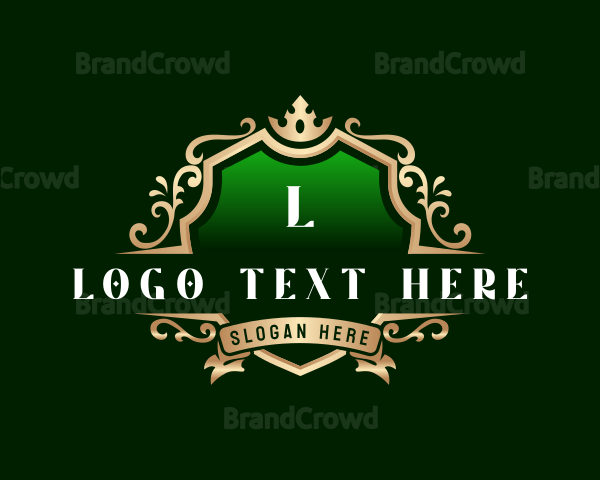 Elegant Shield Crown Logo