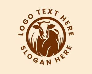 Butcher - Agricultural Cow Farm logo design