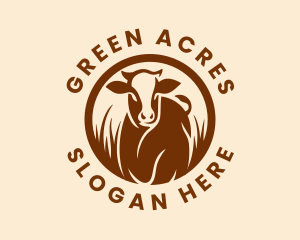 Agricultural Cow Farm logo design