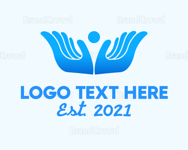 helping hands logo vector