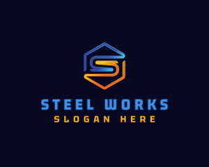 Industrial Fabrication Letter S logo design