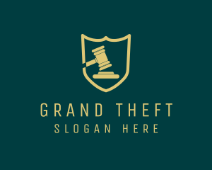 Court House - Law Shield Gavel logo design