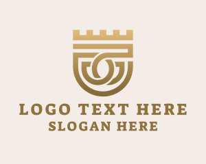 Company - Golden Fort Shield logo design