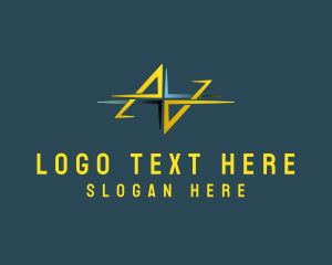 Audio Visual - Modern Letter AV Business logo design