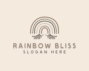 Prenatal Boho Rainbow logo design