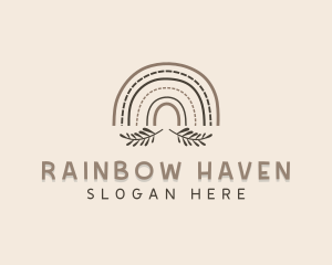 Prenatal Boho Rainbow logo design