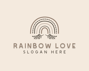 Prenatal Boho Rainbow logo design