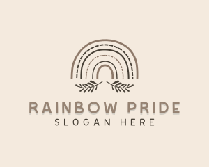 Prenatal Boho Rainbow logo design