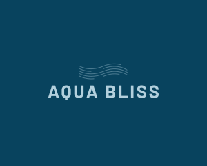 Water Aqua Wave logo design