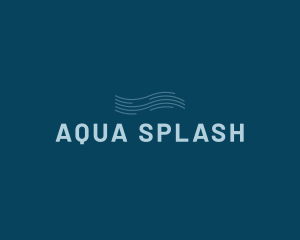 Water Aqua Wave logo design