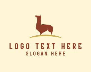 Farm Animal - Modern Alpaca Zoo logo design