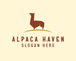 Modern Alpaca Zoo logo design