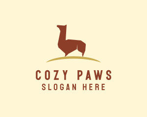 Modern Alpaca Zoo logo design