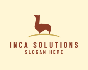 Inca - Modern Alpaca Zoo logo design