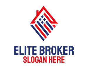 Broker - Patriotic Home Broker logo design