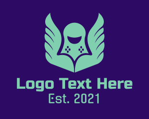 Game Streamer - Winged Gaming Mascot logo design