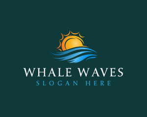 Sea Wave Sun logo design