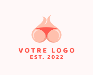 Woman - Garlic Bikini Butt logo design