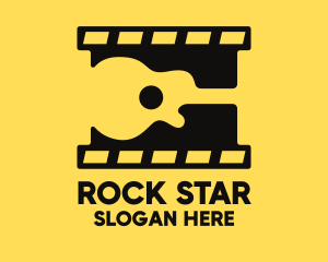 Rock - Guitar Music Video Clip logo design