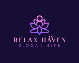 Lotus Yoga Relaxation logo design