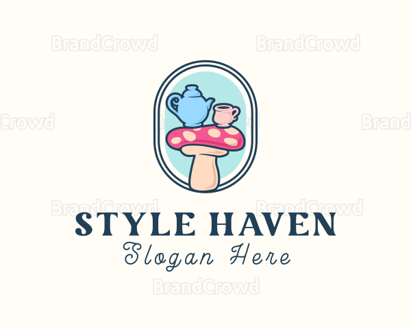 Teapot Cup Mushroom Logo