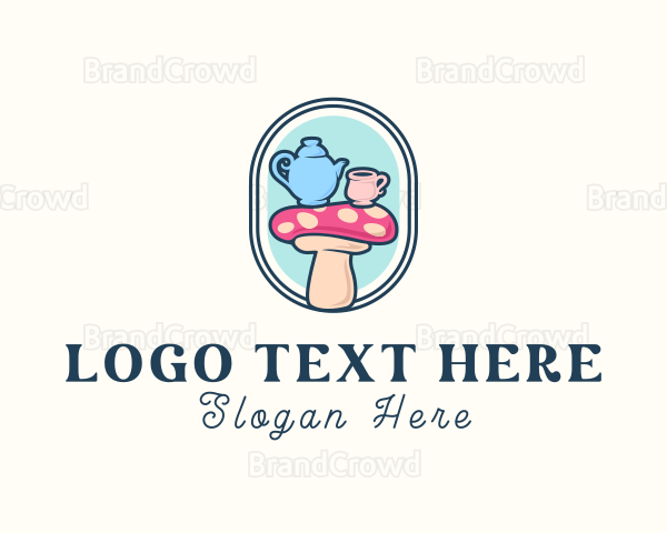 Teapot Cup Mushroom Logo