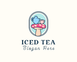 Teapot Cup Mushroom  logo design