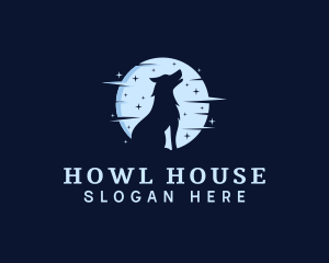 Howl - Moonlight Wolf Howl logo design