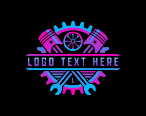 Body Shop - Wrench Piston Maintenance logo design