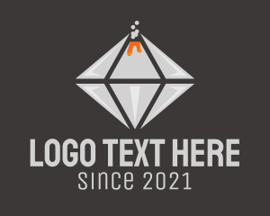 Event Place - Volcanic Diamond Gem logo design