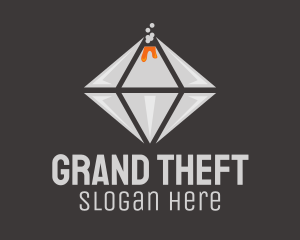 Volcanic Diamond Gem Logo