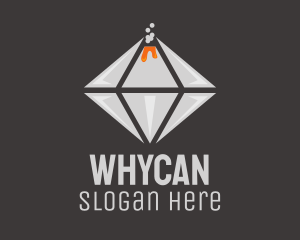 Volcanic Diamond Gem Logo