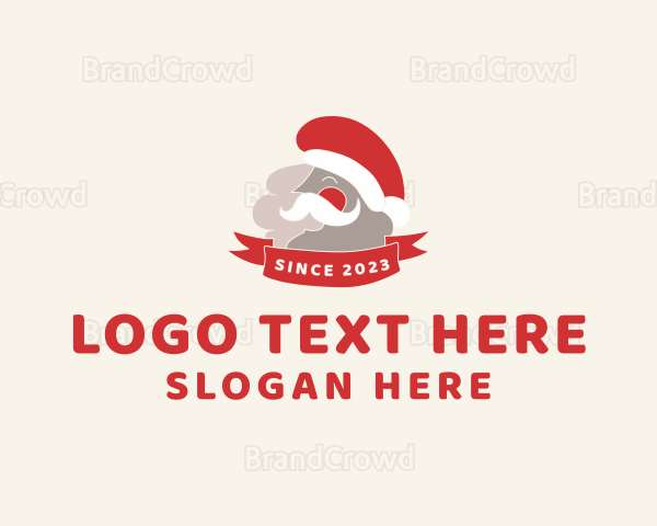 Smiling Santa Banner Logo