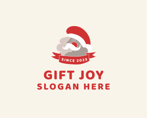 Smiling Santa Banner logo design