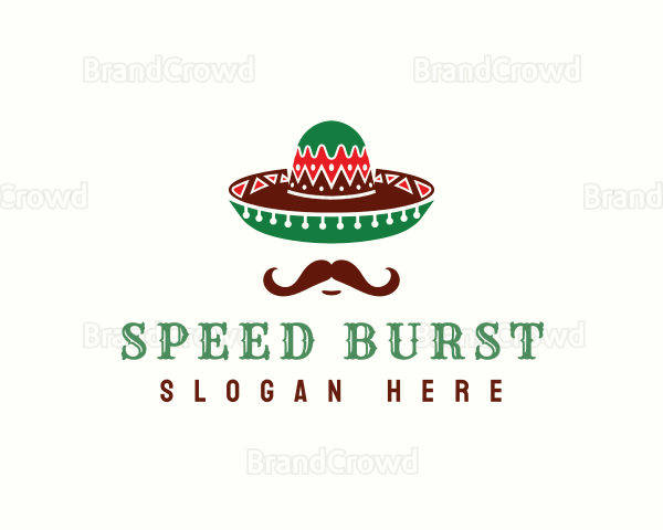 Mustache Mexican Hat Logo