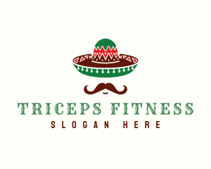 Mustache Mexican Hat Logo