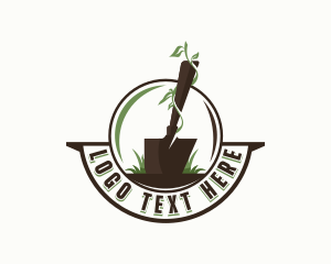 Shovel - Gardening Planting Shovel logo design